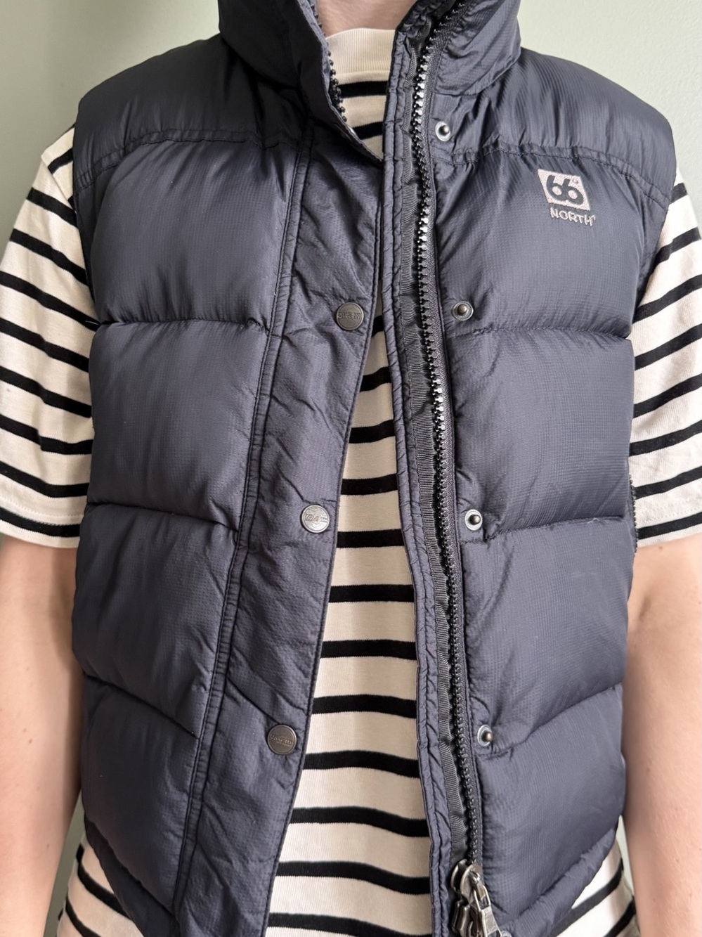 66 North Iceland Womens Puffer Down Vest Small Gently Used